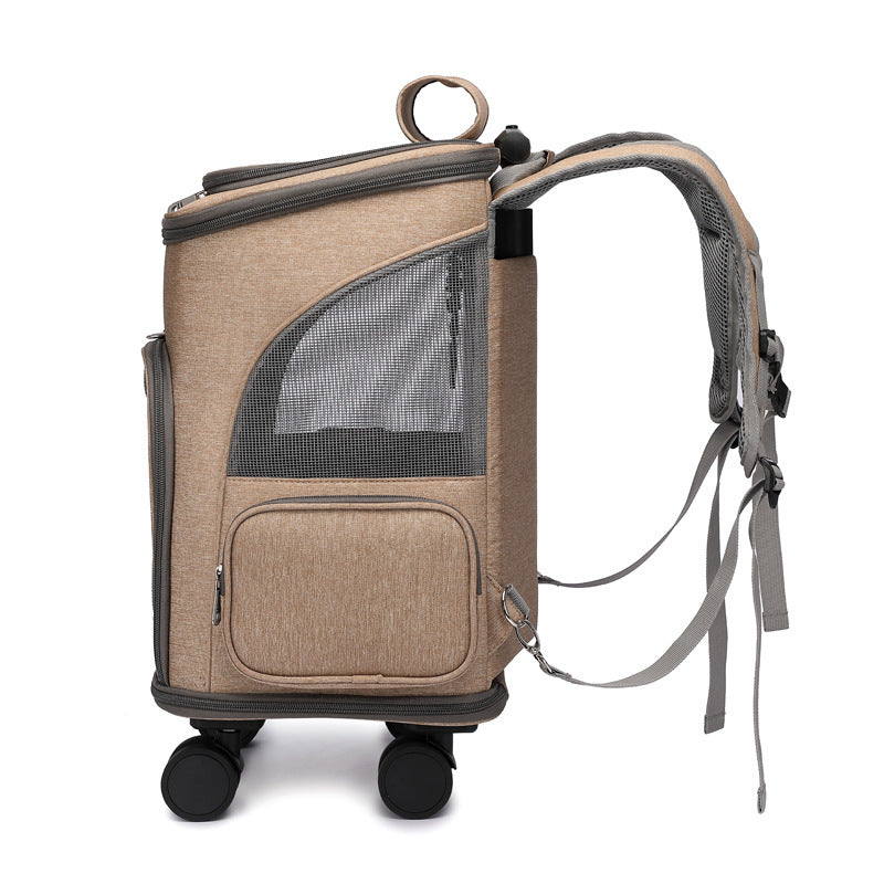 Haustier Trolley-Rucksack – Tragbarer & faltbarer Katzen- & Hundekoffer