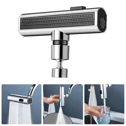 4-in-1 Kitchen Waterfall Pro – Drehbarer Multifunktions-Wasserhahn-Aufsatz