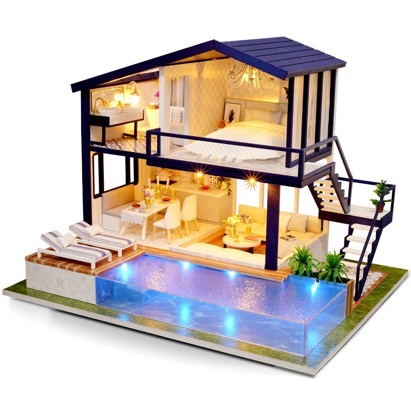 ✨ DreamHouse™ – DIY Miniatur-Puppenhaus aus Holz