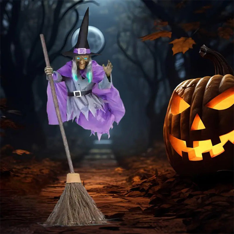Fliegende Hexe â Gruselige Halloween-Deko mit Sound & Bewegung ââď¸â¨