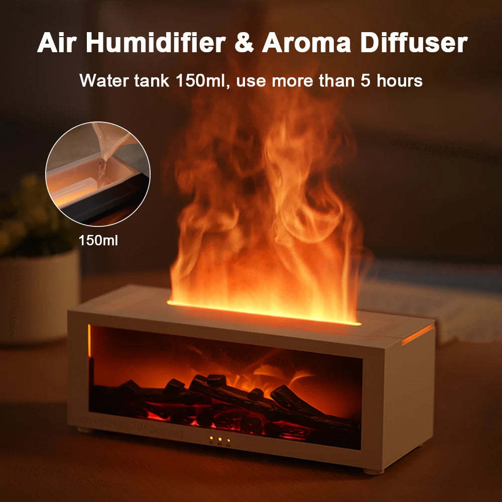 Flame Mirage – 3D Aroma Diffuser mit Farbwechsel & Kaminfeeling