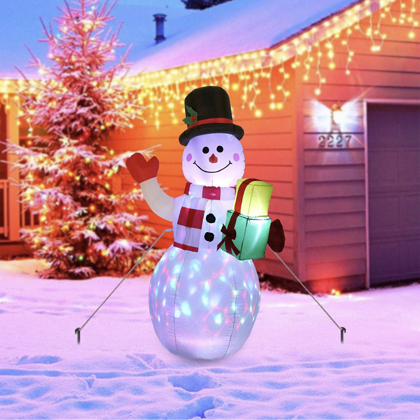 Aufblasbare Weihnachtsfigur mit LED â â Outdoor Garten Deko
