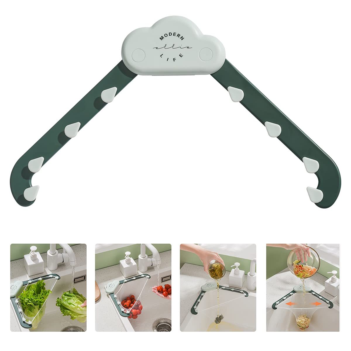 Dreieckiges Spülbecken-Sieb ☁️ – Cloud Sink Drain Rack gegen Verstopfung