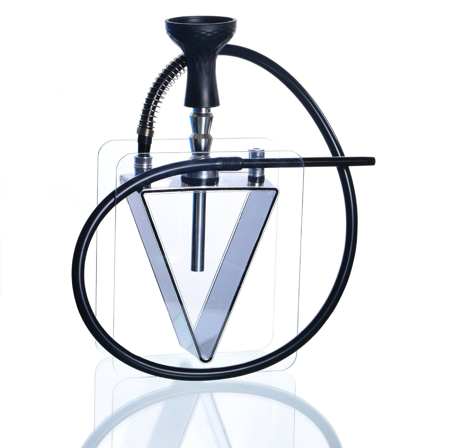 Acryl Shisha im Dreieck-Design – Komplettset mit Schlauch