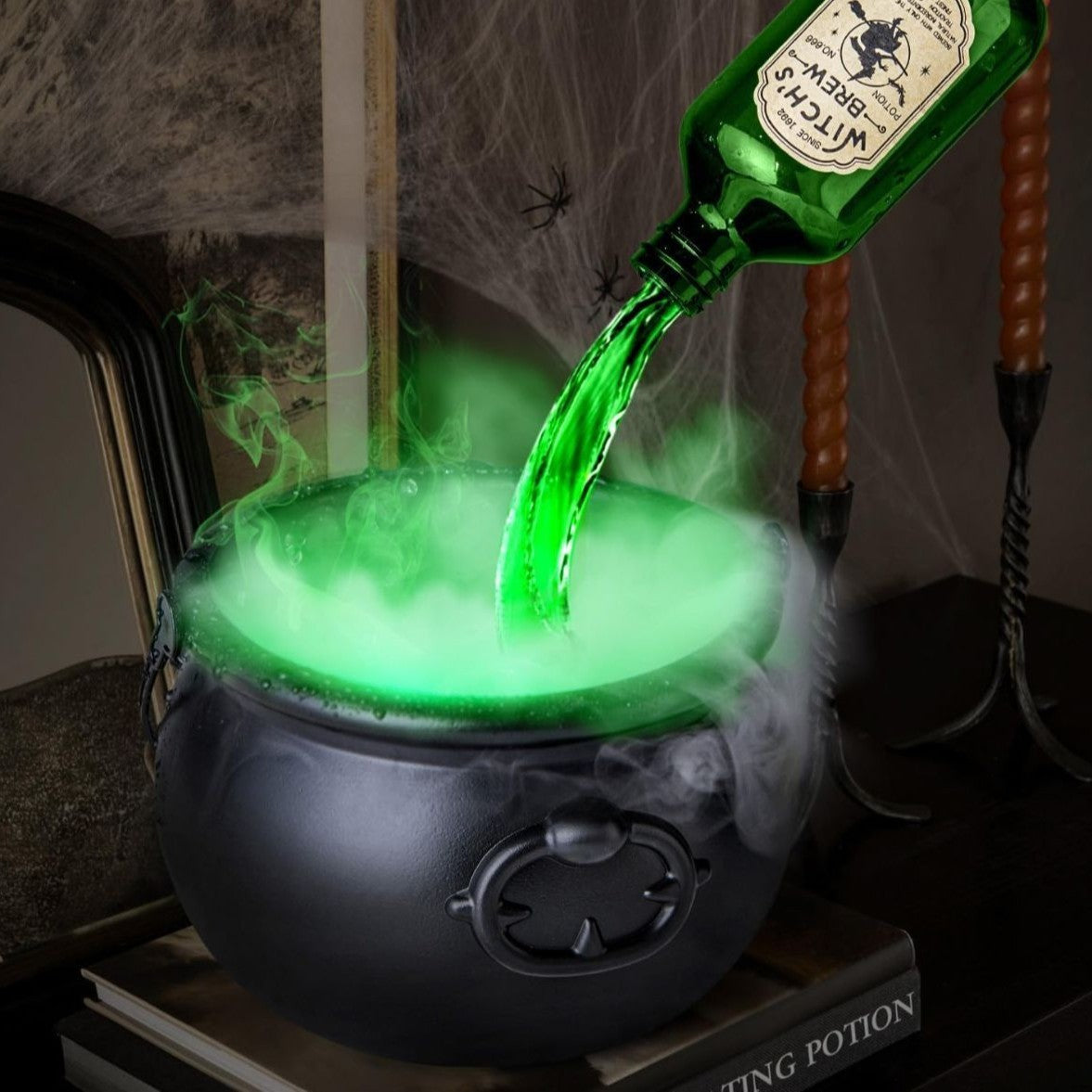 Halloween Black Wizard Bowl ♂️⚡ – Magischer Hexenkessel mit Nebel & Licht