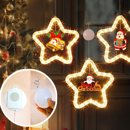 LED Weihnachtsstern Anhänger â â Fenster- & TĂźrdeko mit Licht