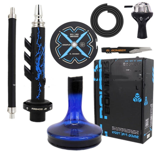 Arabische Edelstahl-Shisha – Luxus-Geschenkset im Koffer