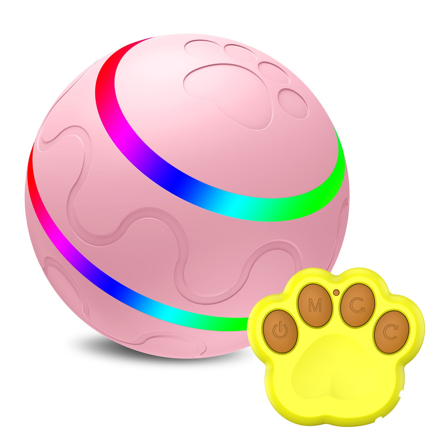 Intelligenter Spielball für Katzen – Selbstrotierend & USB-ladbar