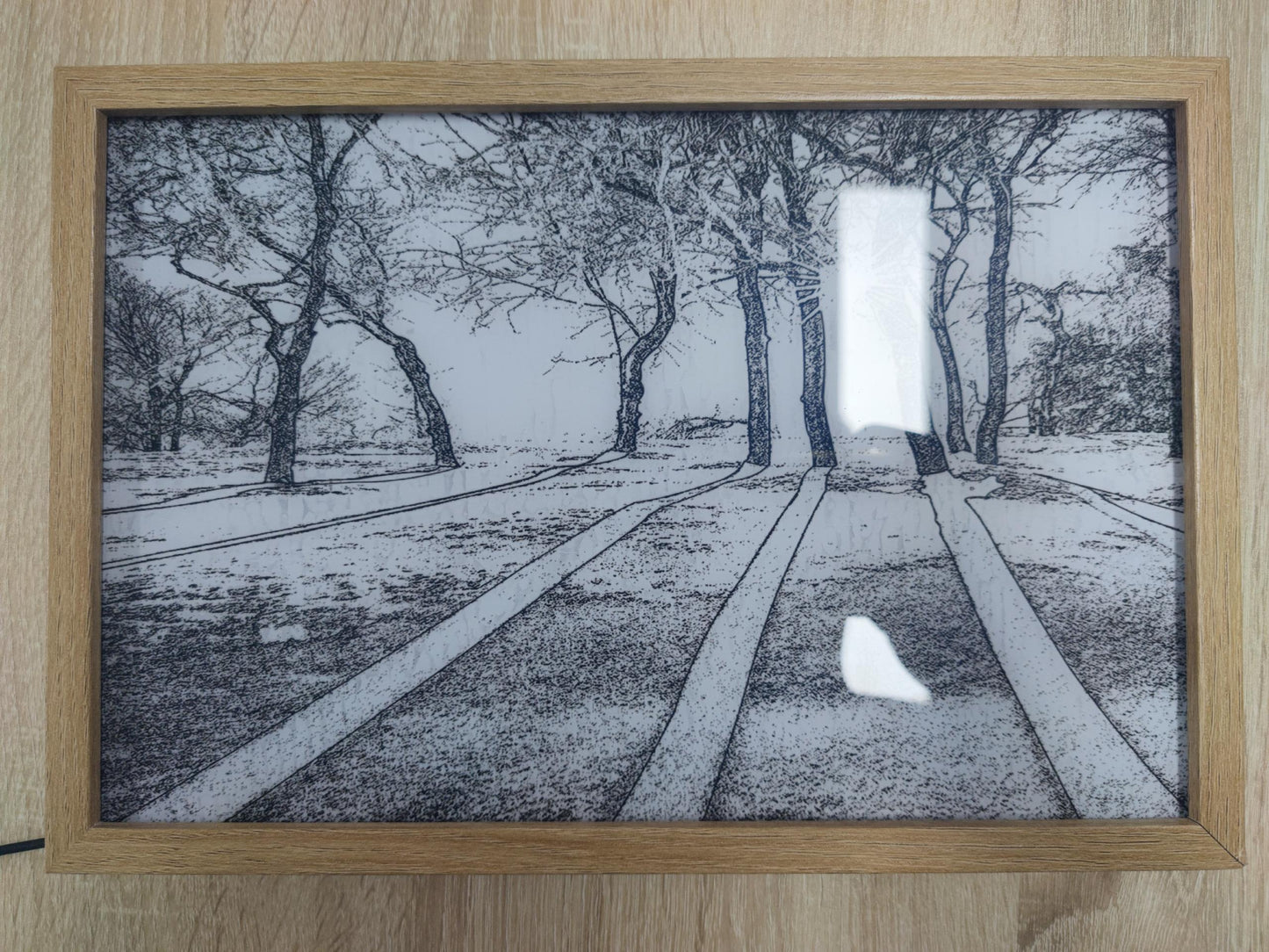 LED Leuchtbild – Modernes Wandbild mit simuliertem Sonnenlicht, dekorativ & kreativ fürs Schlafzimmer
