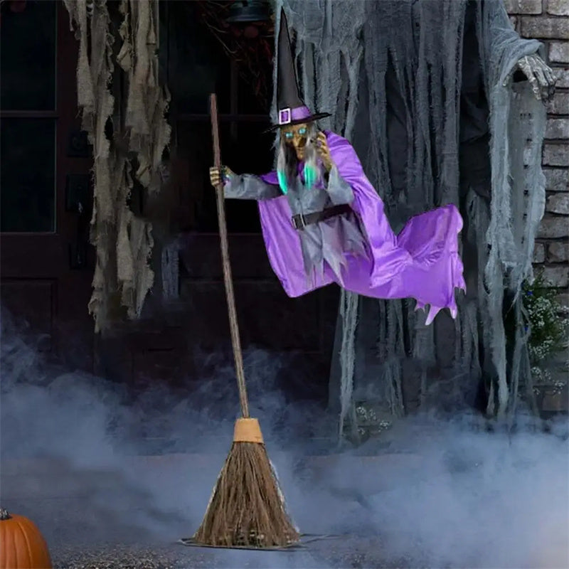 Fliegende Hexe – Gruselige Halloween-Deko mit Sound & Bewegung ‍♀️✨