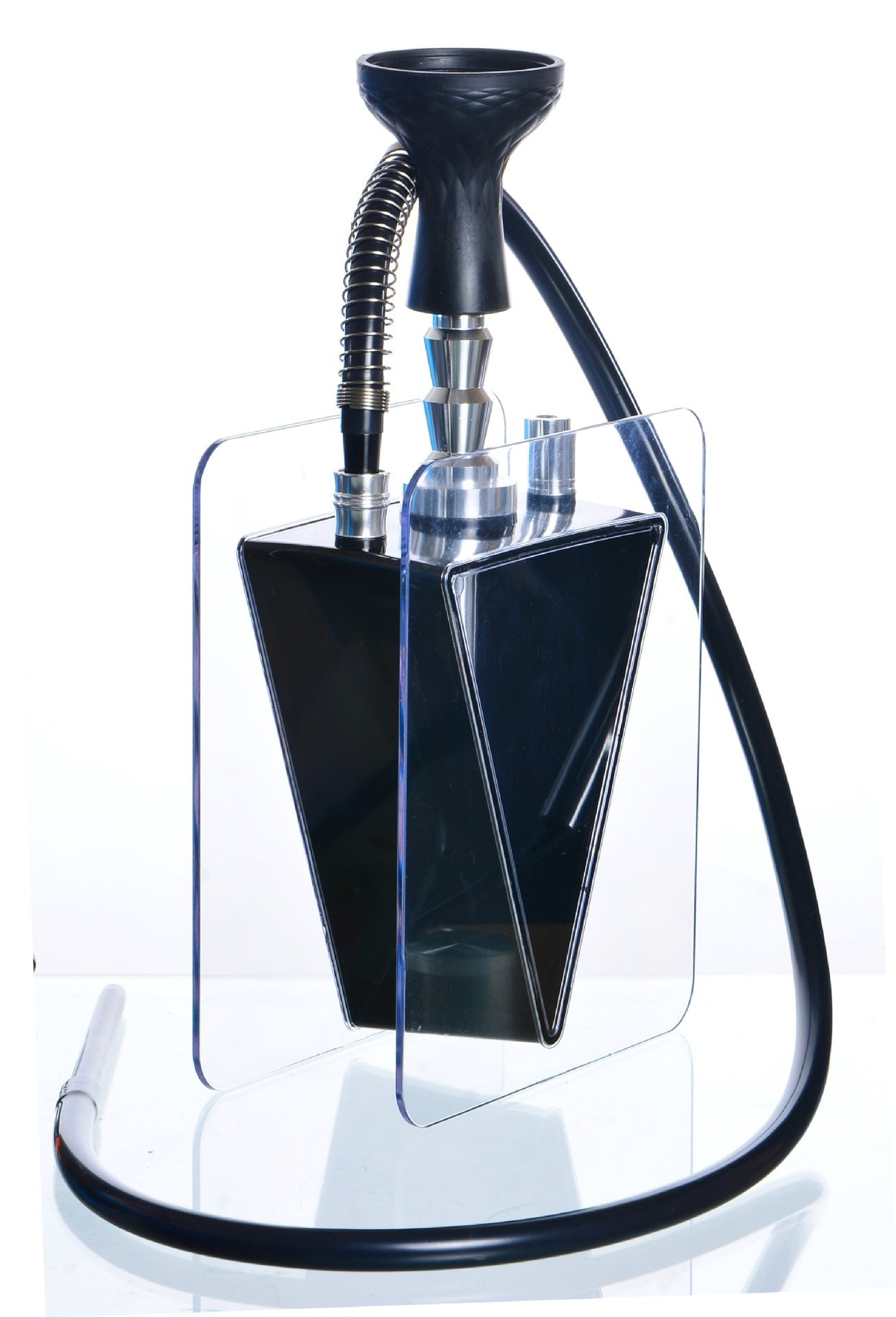 Acryl Shisha im Dreieck-Design – Komplettset mit Schlauch