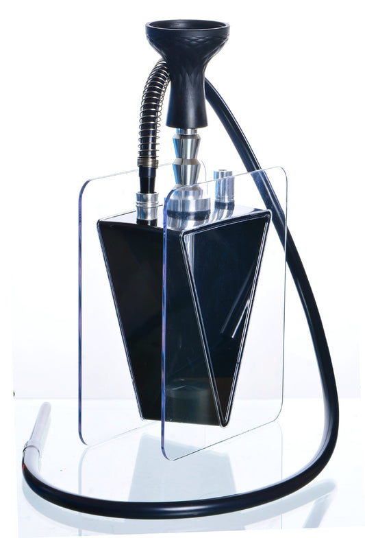 Acryl Shisha im Dreieck-Design – Komplettset mit Schlauch