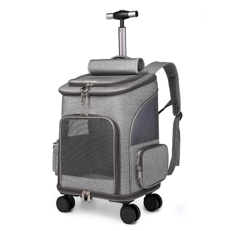 Haustier Trolley-Rucksack  – Tragbarer & faltbarer Katzen- & Hundekoffer