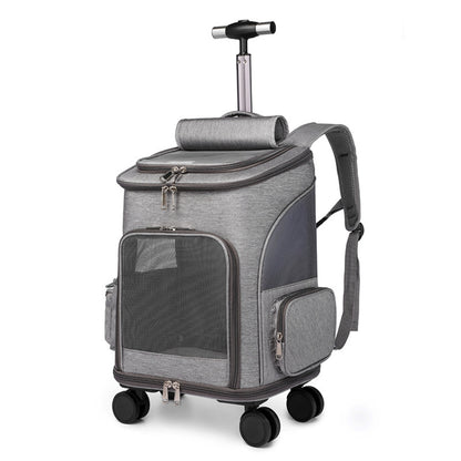 Haustier Trolley-Rucksack  – Tragbarer & faltbarer Katzen- & Hundekoffer