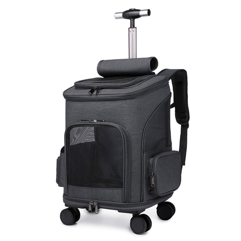 Haustier Trolley-Rucksack  – Tragbarer & faltbarer Katzen- & Hundekoffer