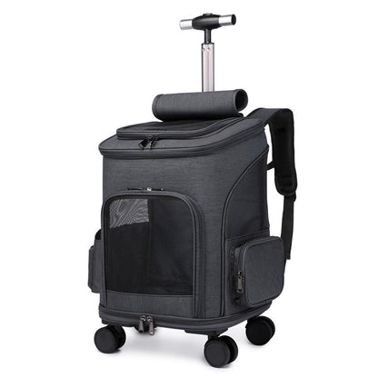 Haustier Trolley-Rucksack  – Tragbarer & faltbarer Katzen- & Hundekoffer