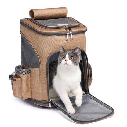 Haustier Trolley-Rucksack  – Tragbarer & faltbarer Katzen- & Hundekoffer