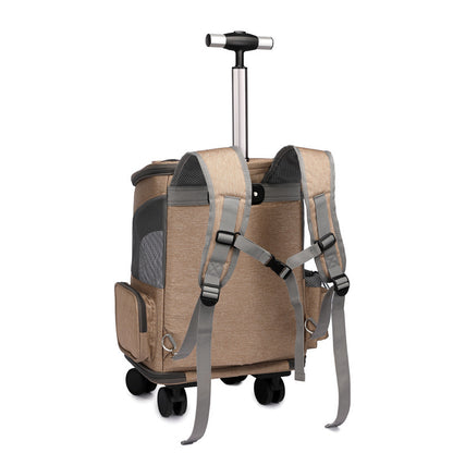 Haustier Trolley-Rucksack  – Tragbarer & faltbarer Katzen- & Hundekoffer