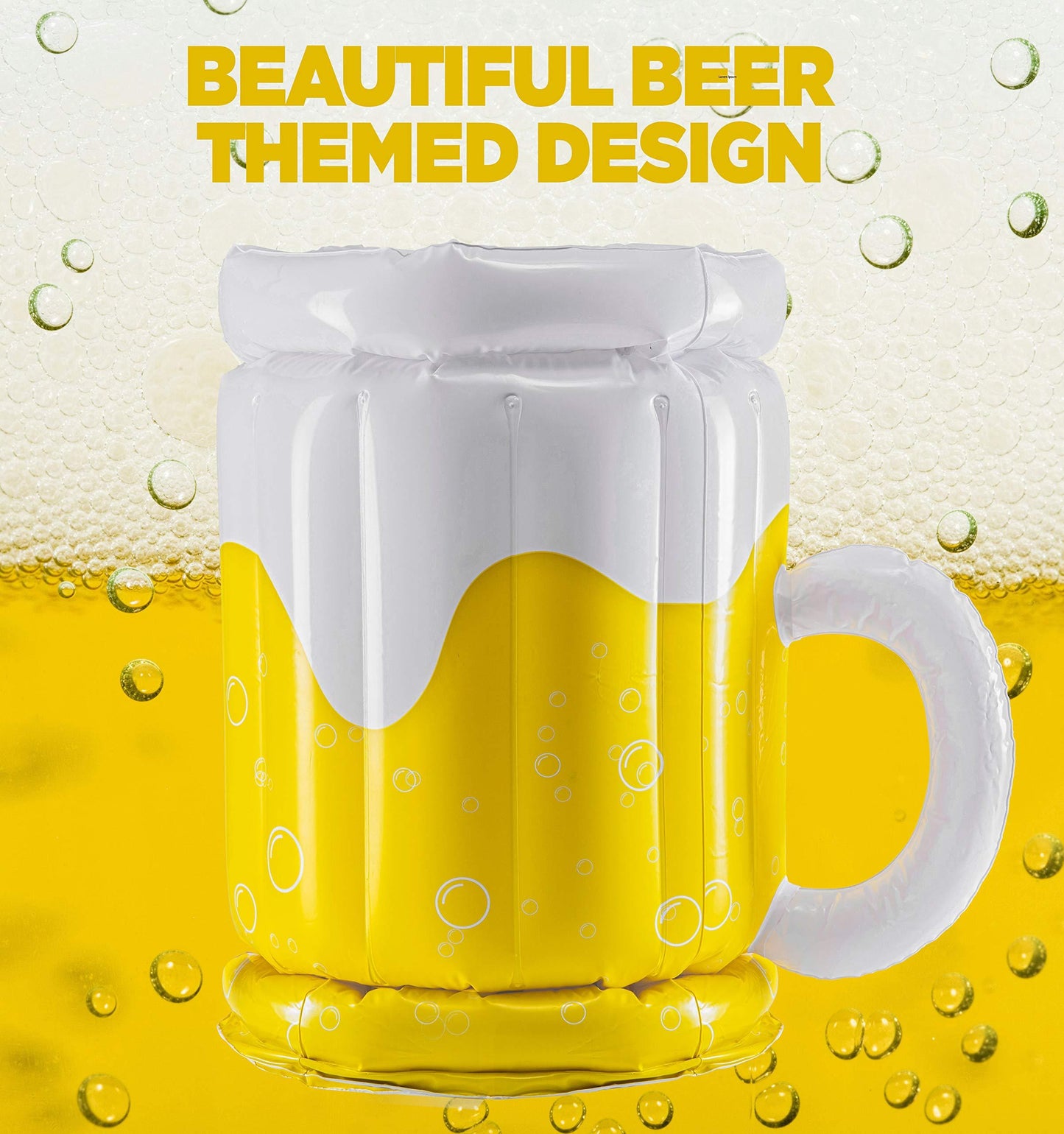 Aufblasbarer XXL-Bierkrug – Getränkekühler & Poolfloat in einem!