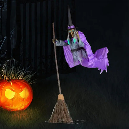 Fliegende Hexe – Gruselige Halloween-Deko mit Sound & Bewegung ‍♀️✨