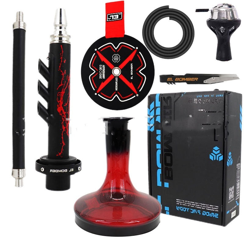 Arabische Edelstahl-Shisha – Luxus-Geschenkset im Koffer