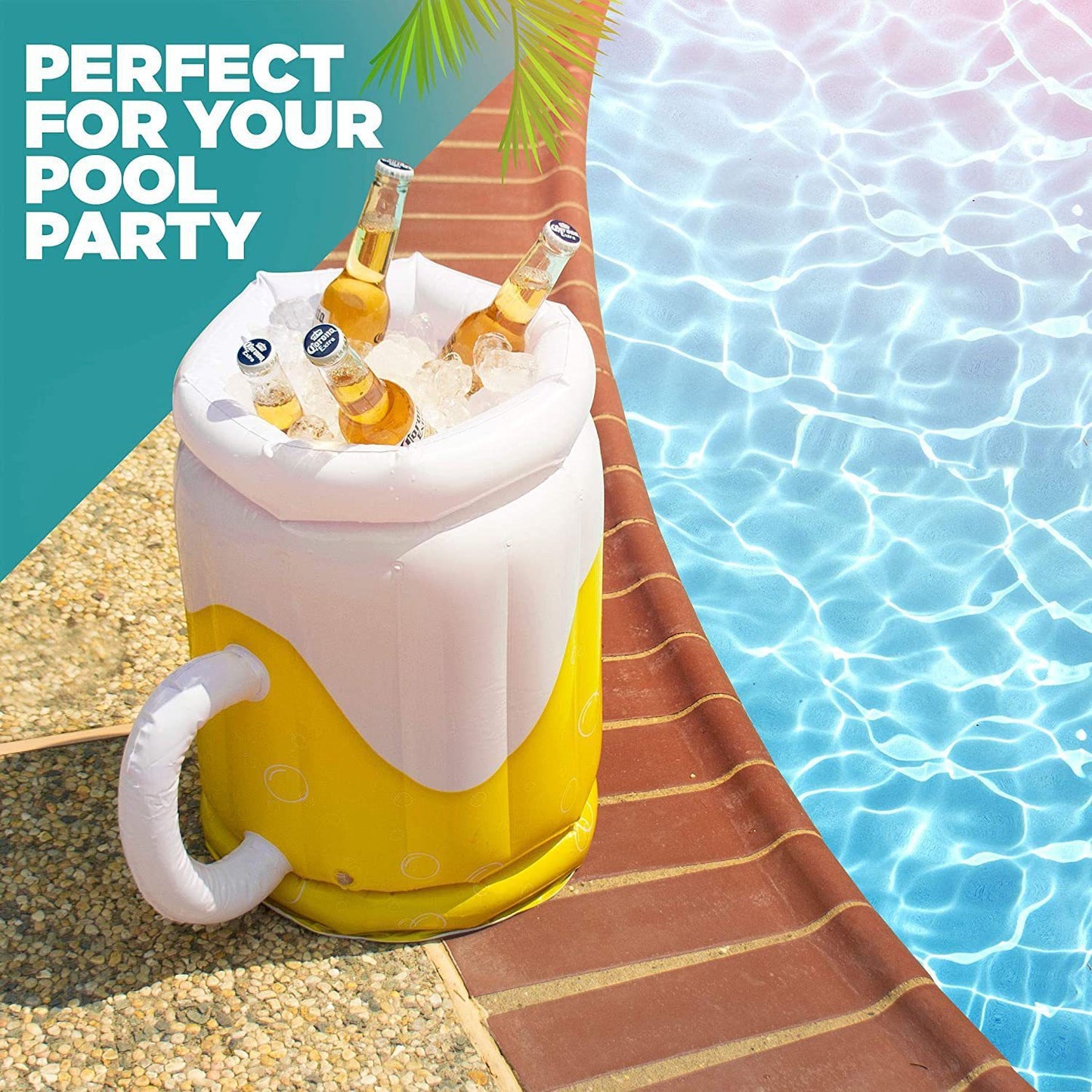 Aufblasbarer XXL-Bierkrug – Getränkekühler & Poolfloat in einem!
