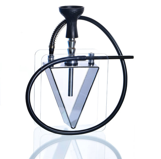 Acryl Shisha im Dreieck-Design – Komplettset mit Schlauch