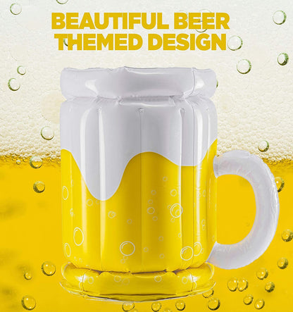 Aufblasbarer XXL-Bierkrug – Getränkekühler & Poolfloat in einem!