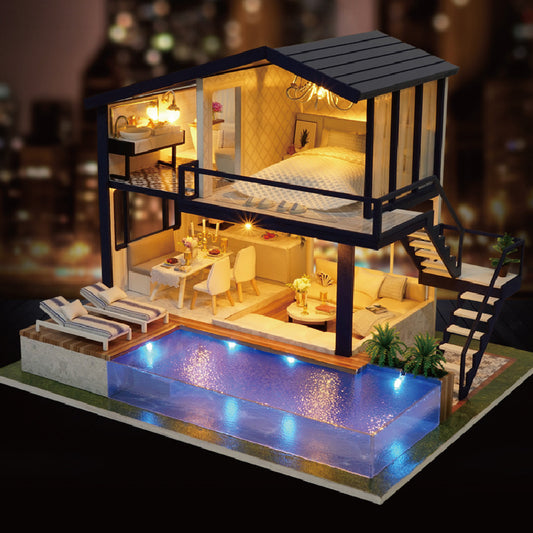 ✨ DreamHouse™ – DIY Miniatur-Puppenhaus aus Holz