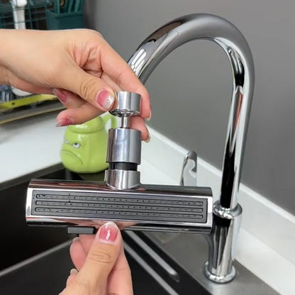 4-in-1 Kitchen Waterfall Pro – Drehbarer Multifunktions-Wasserhahn-Aufsatz