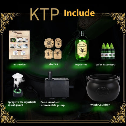 Halloween Black Wizard Bowl ‍♂️⚡ – Magischer Hexenkessel mit Nebel & Licht