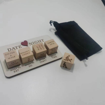 Holz-Würfelspiel für Paare – Romantische Date-Night Ideen