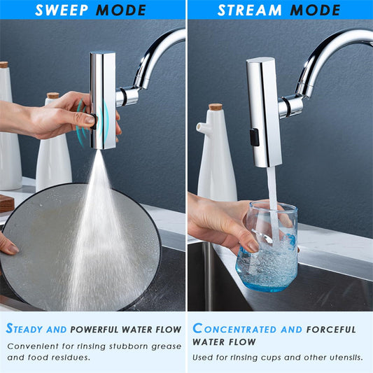 4-in-1 Kitchen Waterfall Pro – Drehbarer Multifunktions-Wasserhahn-Aufsatz
