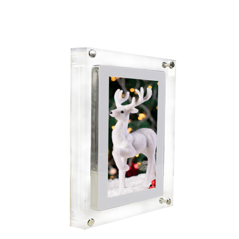 CrystalFrame – Acryl Digitalrahmen mit Video-, Foto- & Musik-Playback