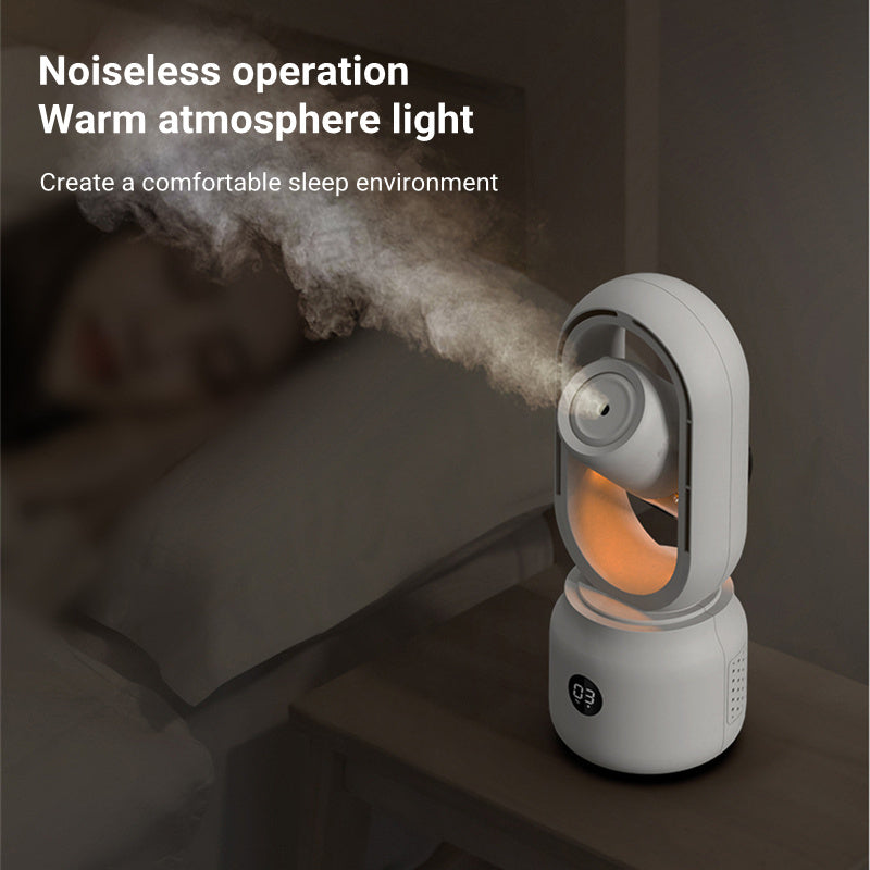 3-in-1 Mini Ventilator mit Wasserspray – Kühlung, Luftbefeuchter & USB-Lüfter