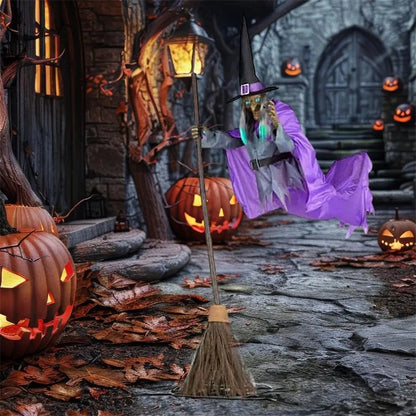 Fliegende Hexe – Gruselige Halloween-Deko mit Sound & Bewegung ‍♀️✨