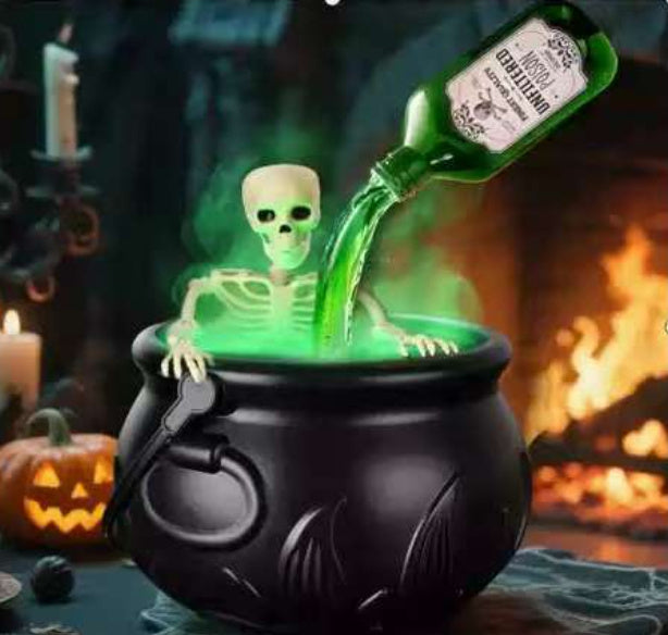 Halloween Black Wizard Bowl ‍♂️⚡ – Magischer Hexenkessel mit Nebel & Licht