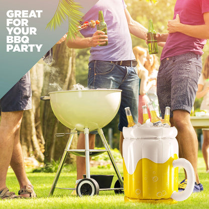 Aufblasbarer XXL-Bierkrug – Getränkekühler & Poolfloat in einem!