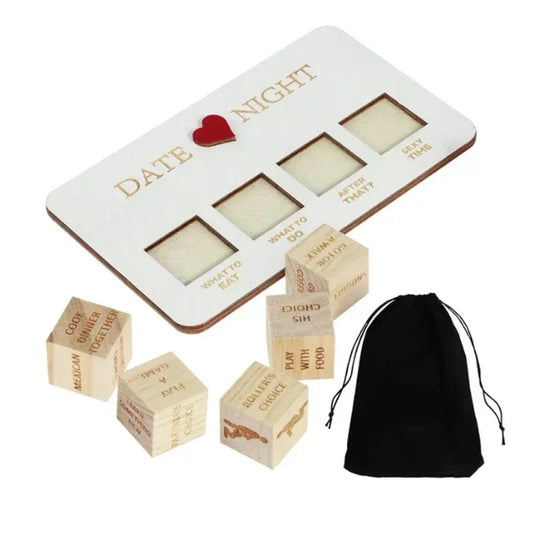 Holz-Würfelspiel für Paare – Romantische Date-Night Ideen