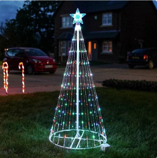 LED Weihnachtsbaum Lichter  – Bunte Outdoor Beleuchtung