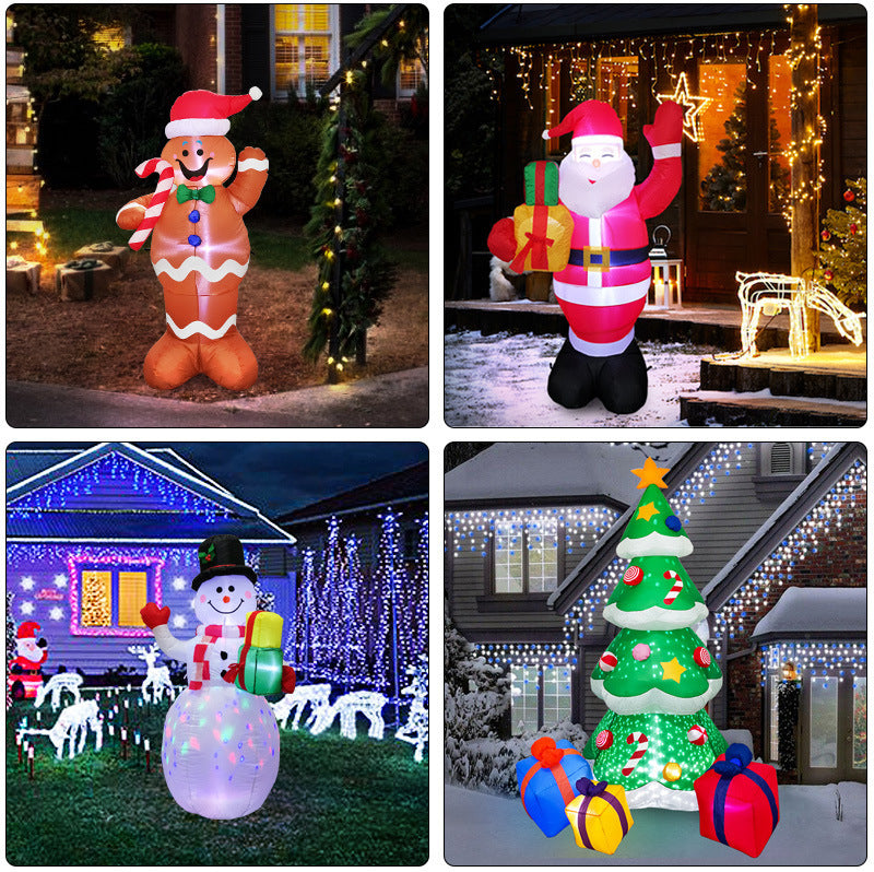 Aufblasbare Weihnachtsfigur mit LED ⛄ – Outdoor Garten Deko