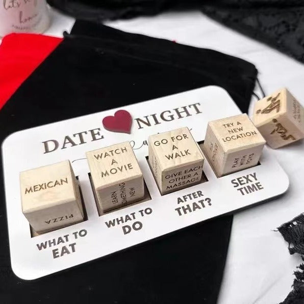 Holz-Würfelspiel für Paare – Romantische Date-Night Ideen