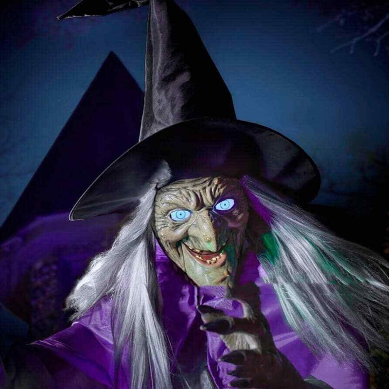 Fliegende Hexe – Gruselige Halloween-Deko mit Sound & Bewegung ‍♀️✨