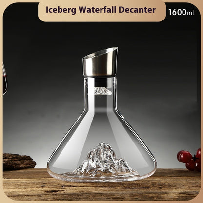 Iceberg Waterfall Weindekanter ❄️ – Kristallglas Karaffe für Weinliebhaber