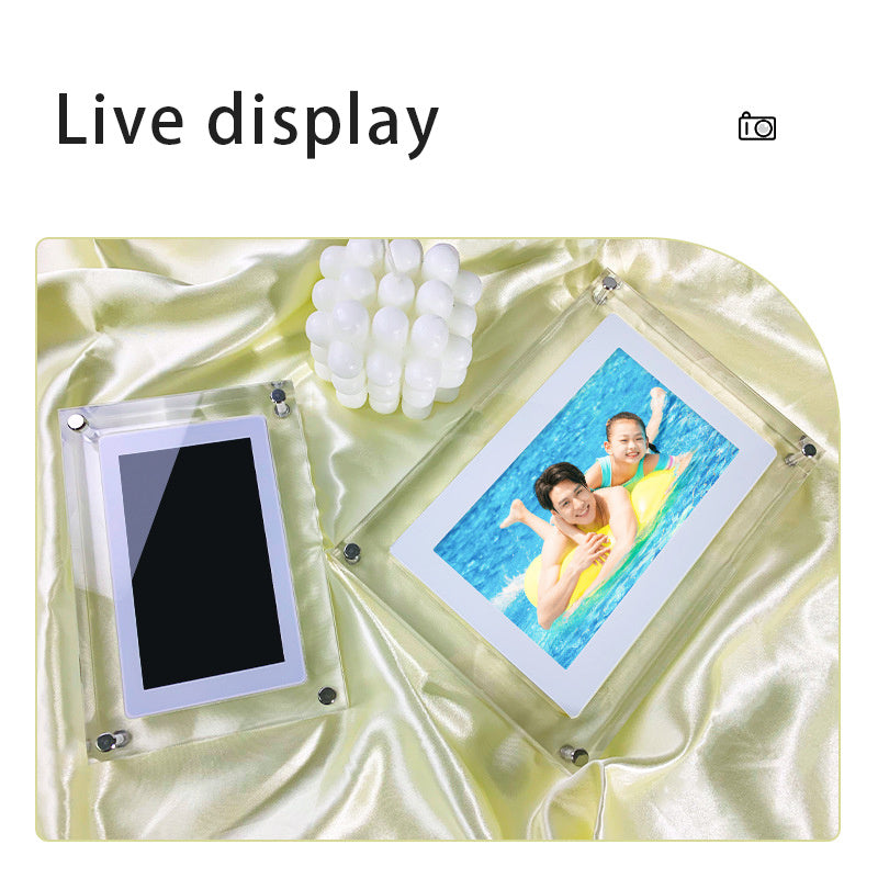 CrystalFrame – Acryl Digitalrahmen mit Video-, Foto- & Musik-Playback