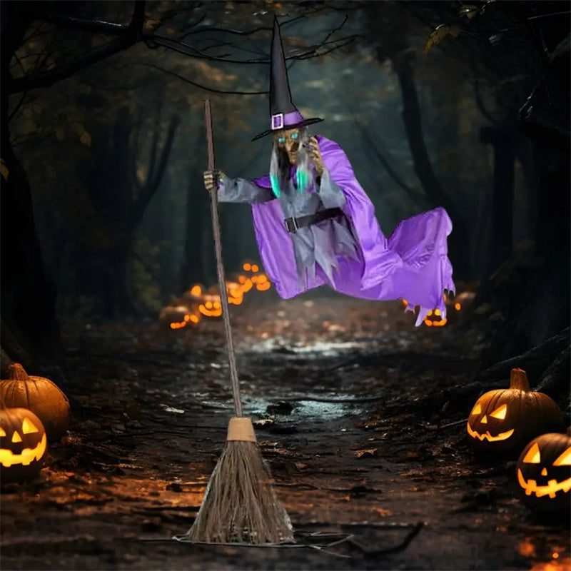 Fliegende Hexe – Gruselige Halloween-Deko mit Sound & Bewegung ‍♀️✨