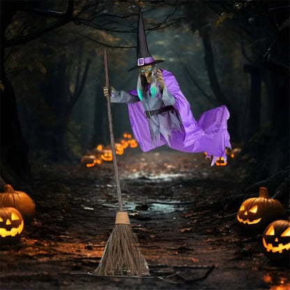 Fliegende Hexe – Gruselige Halloween-Deko mit Sound & Bewegung ‍♀️✨